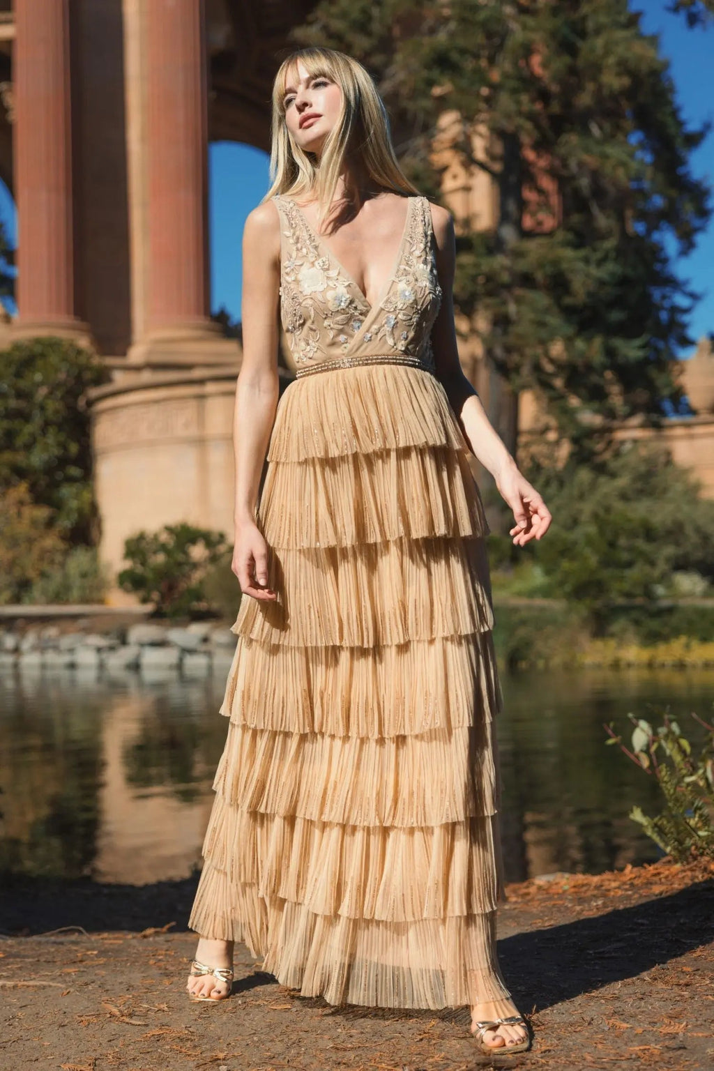 Women's Beige Dress - 24061