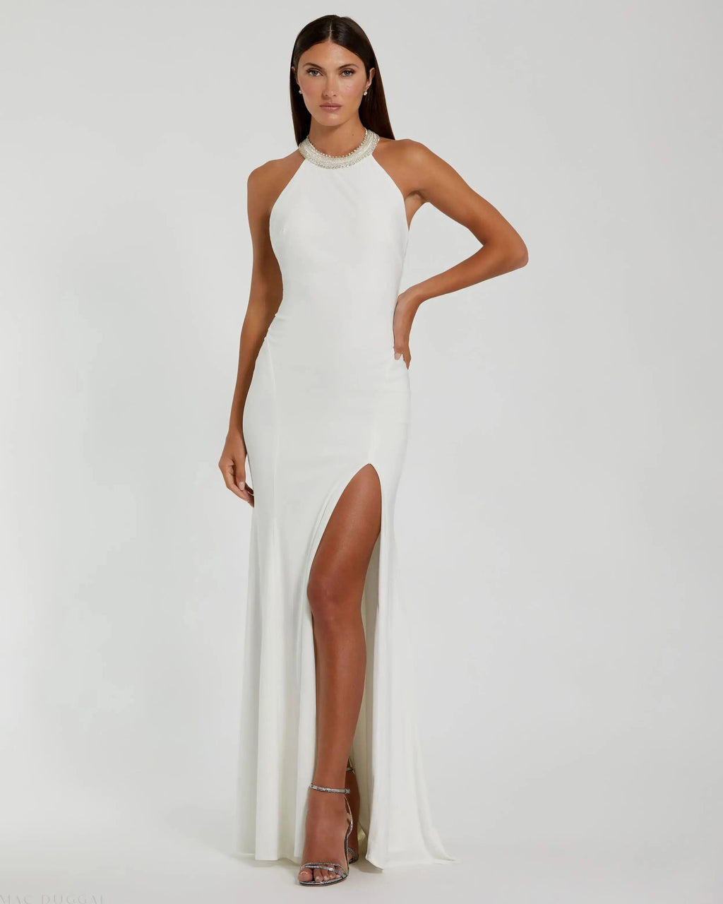 Women's Dress Halter - Jersey Gown