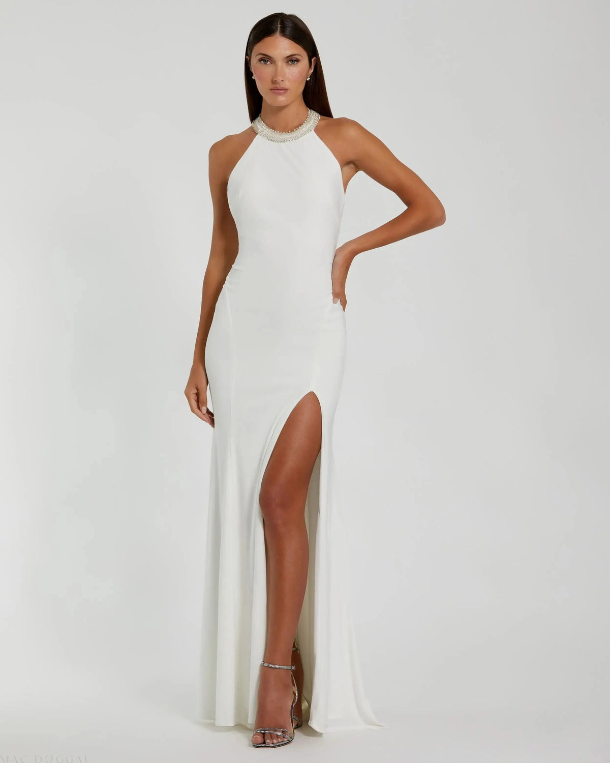 Women's Dress Halter - Jersey Gown