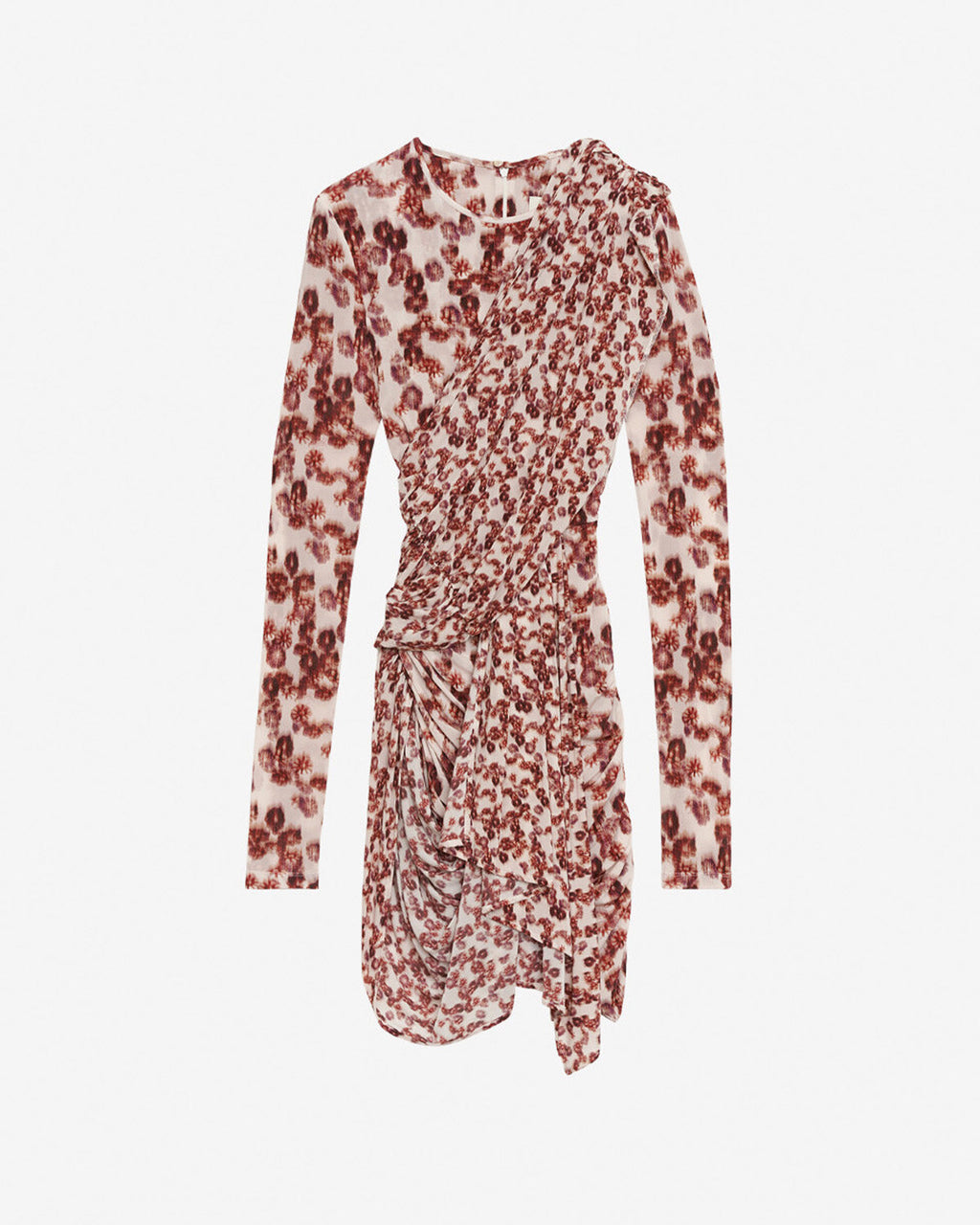 Floral Draped Mini Dress