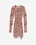 Floral Draped Mini Dress