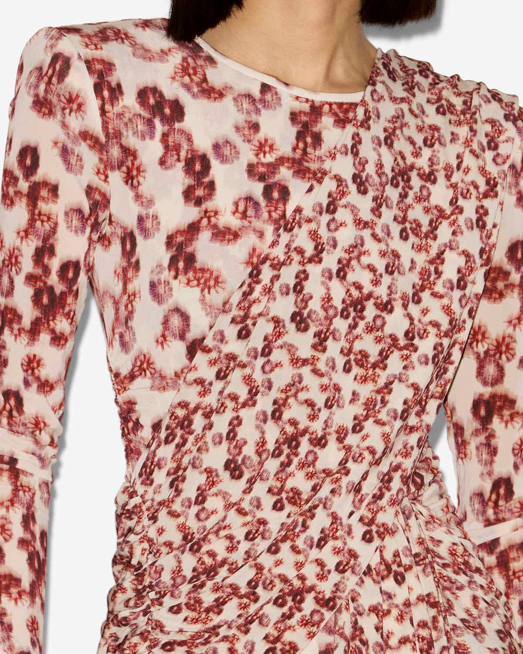 Floral Draped Mini Dress