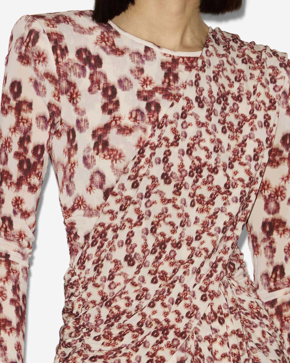 Floral Draped Mini Dress