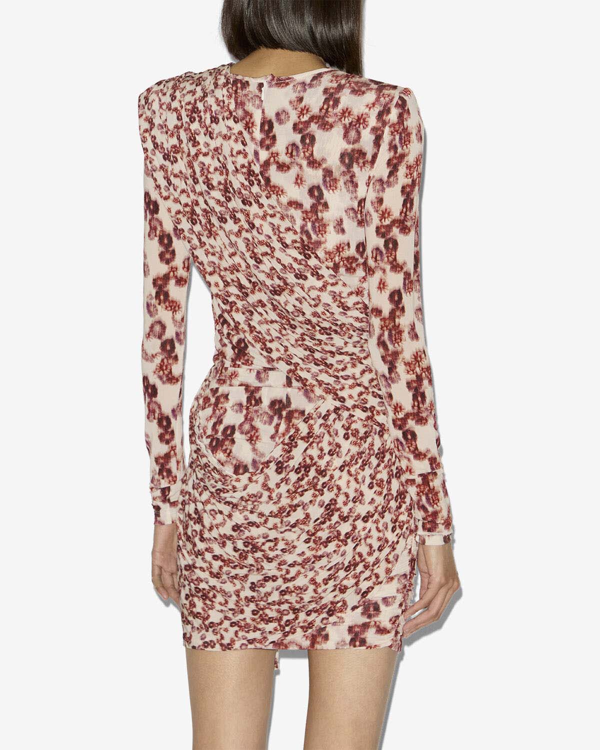 Floral Draped Mini Dress