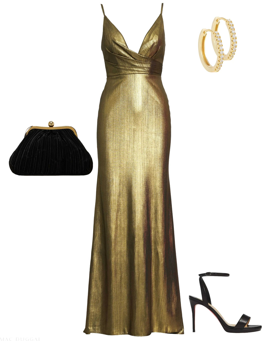 Women's Gold Dress - 26408 Bronze