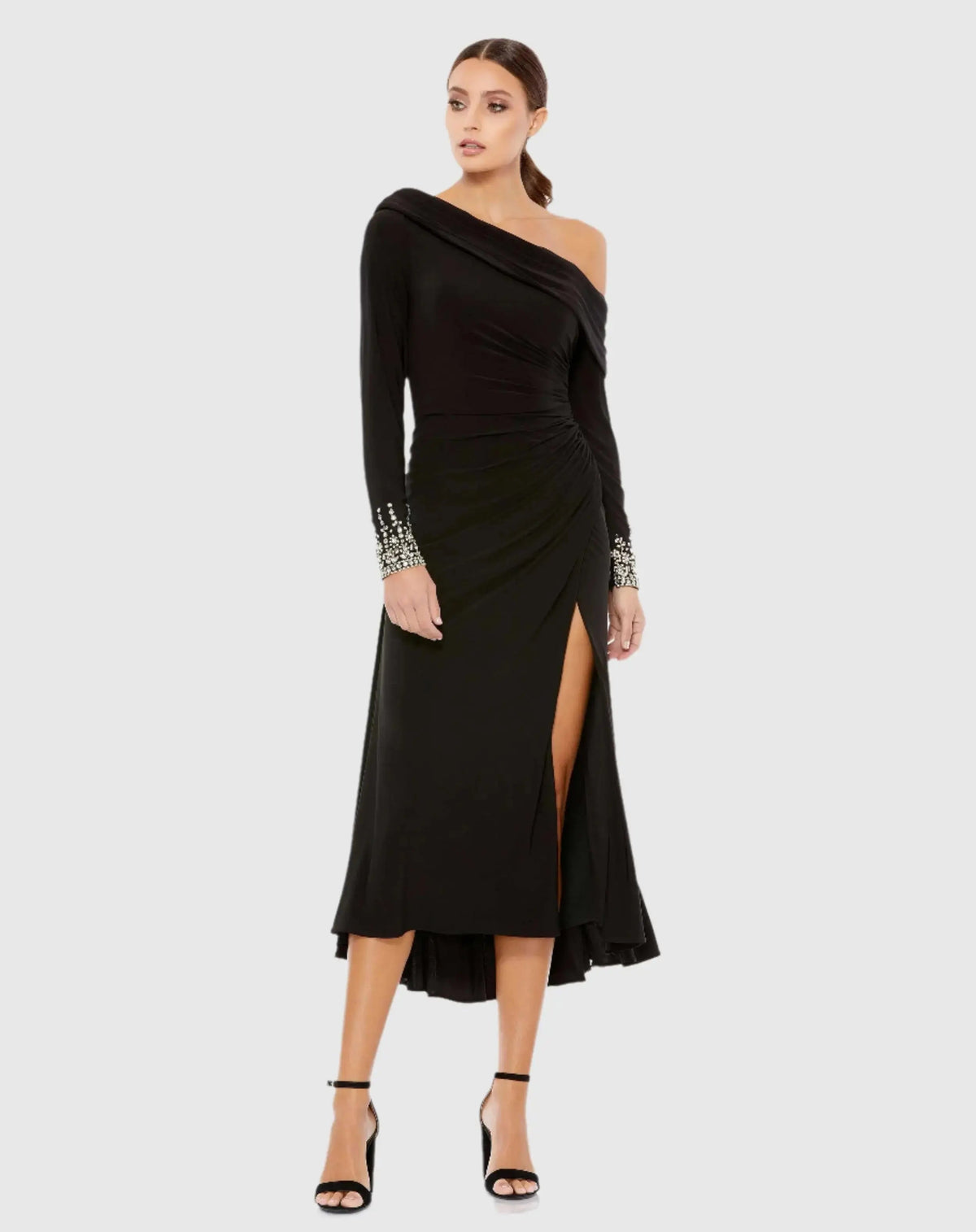 Women's Midi Dress - One-Shoulder