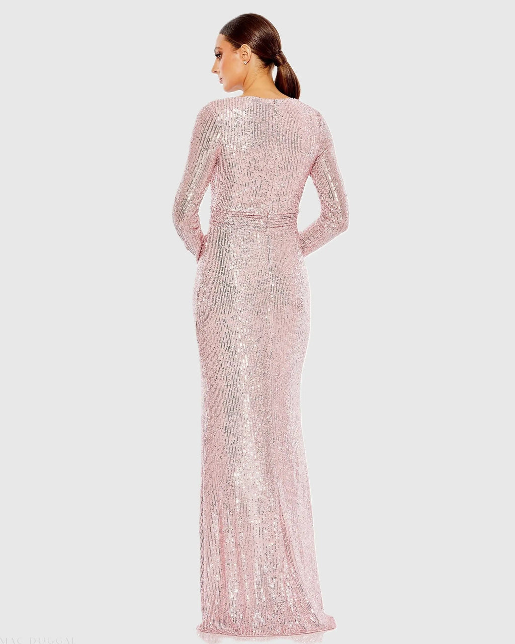 Women's Pink Dress Sequin - Pink Ruched Pleated