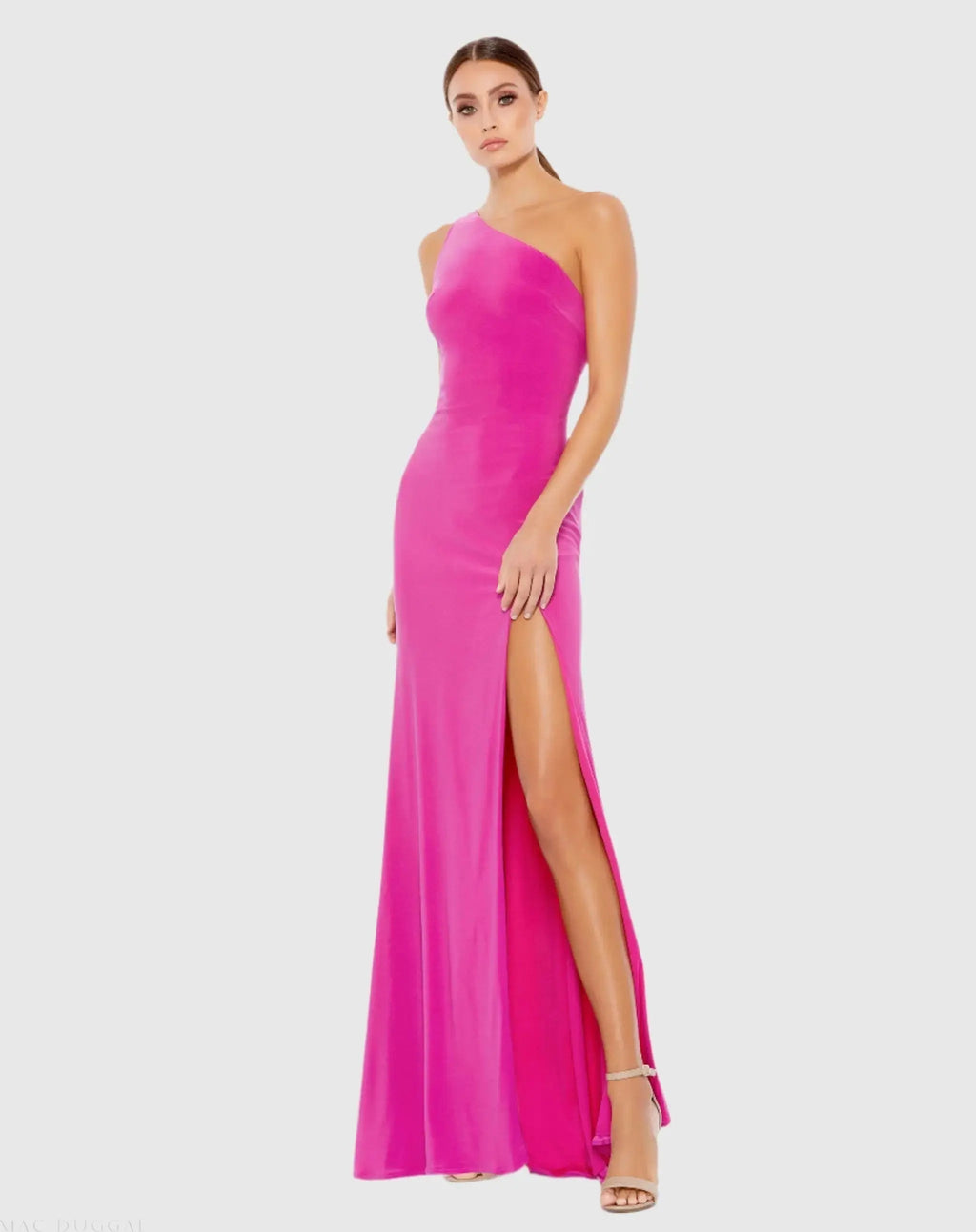 Women's Pink Dress One Shoulder - 26512