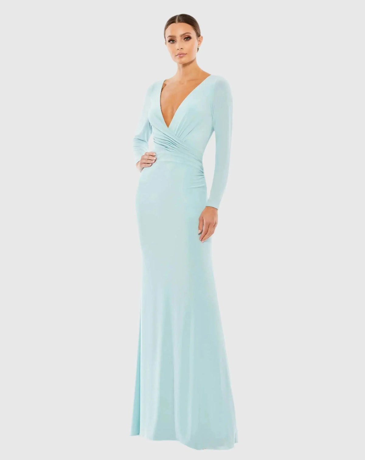 Women's Blue Dress Ruched - Blue