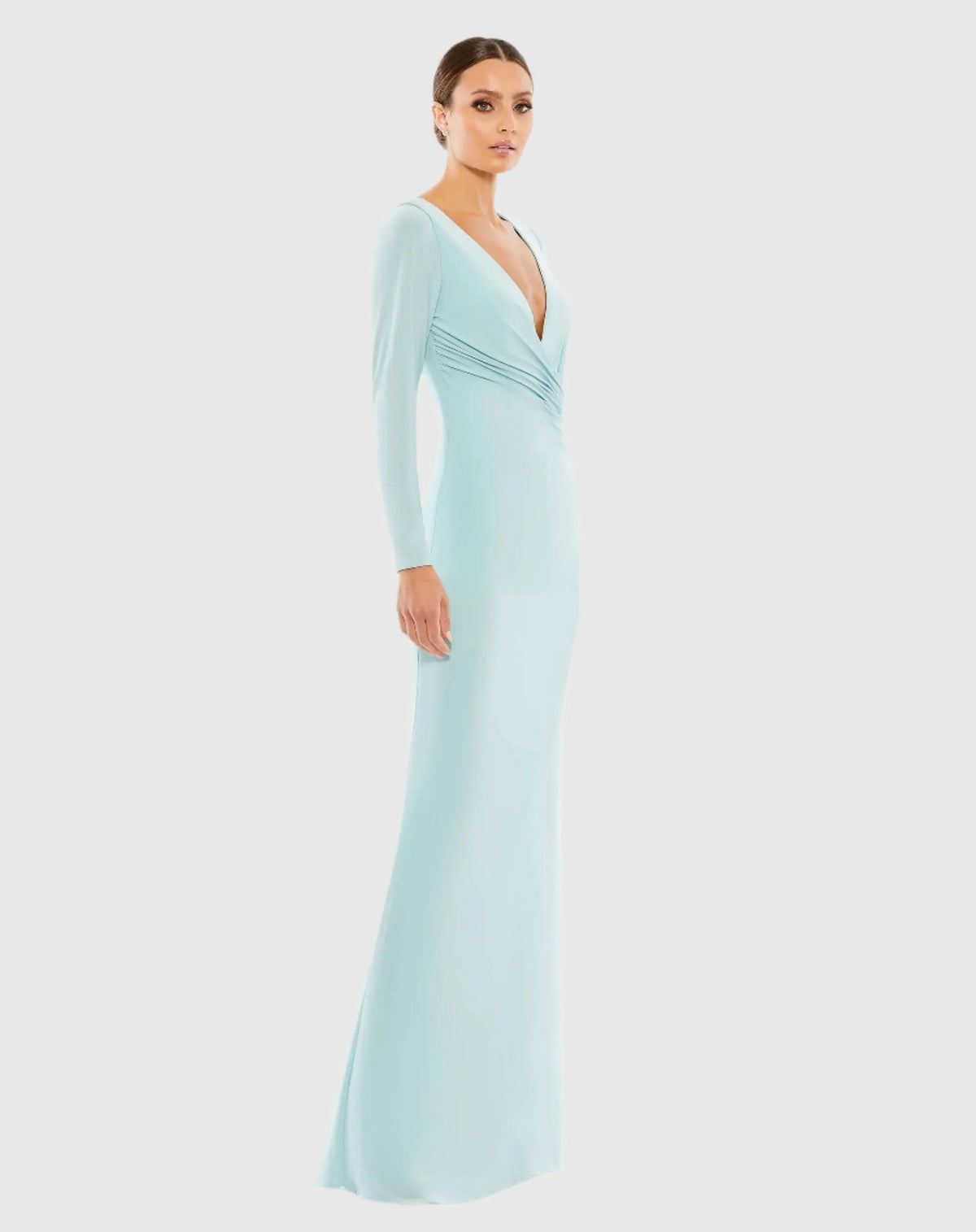 Women's Blue Dress Ruched - Blue