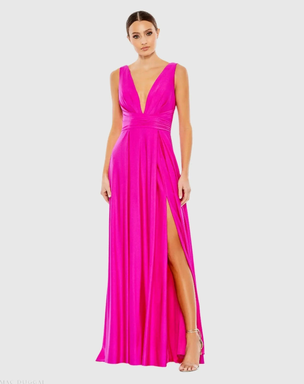 Women's Pink Evening Dress for Evening & Special Occasions - Pink Ruched