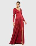 Women's Dress Satin - Pleated