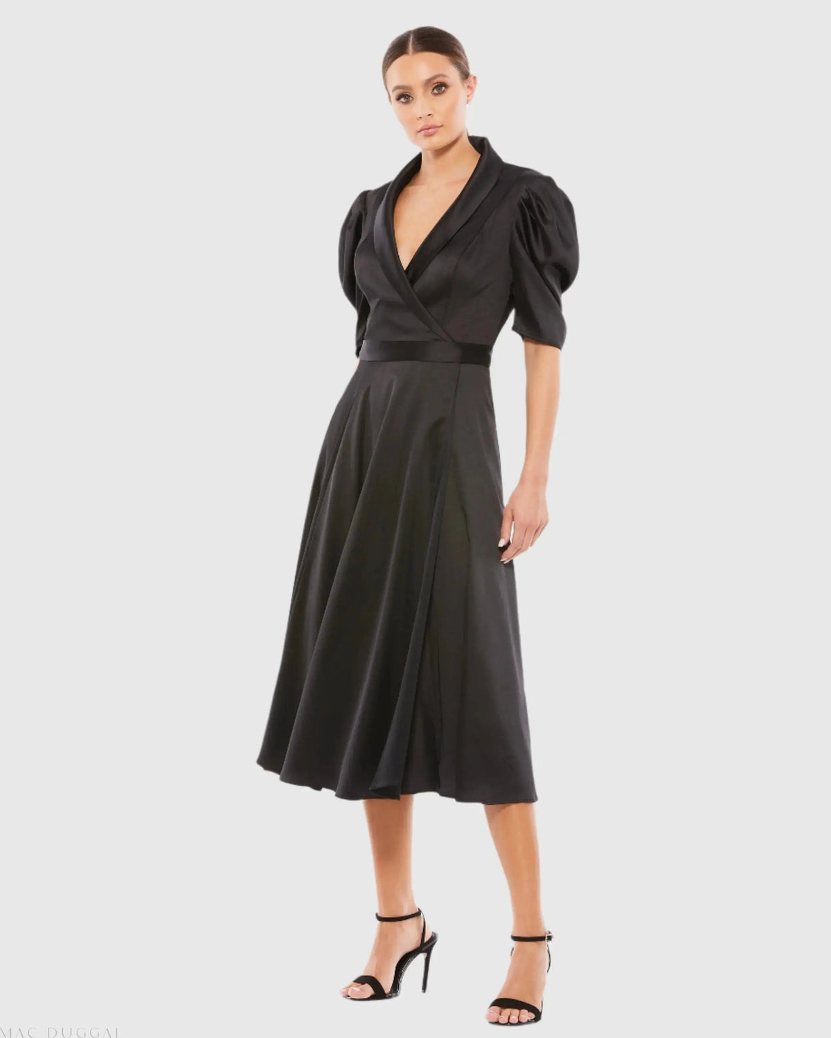 Women's Black Dress Satin - 26628 Black