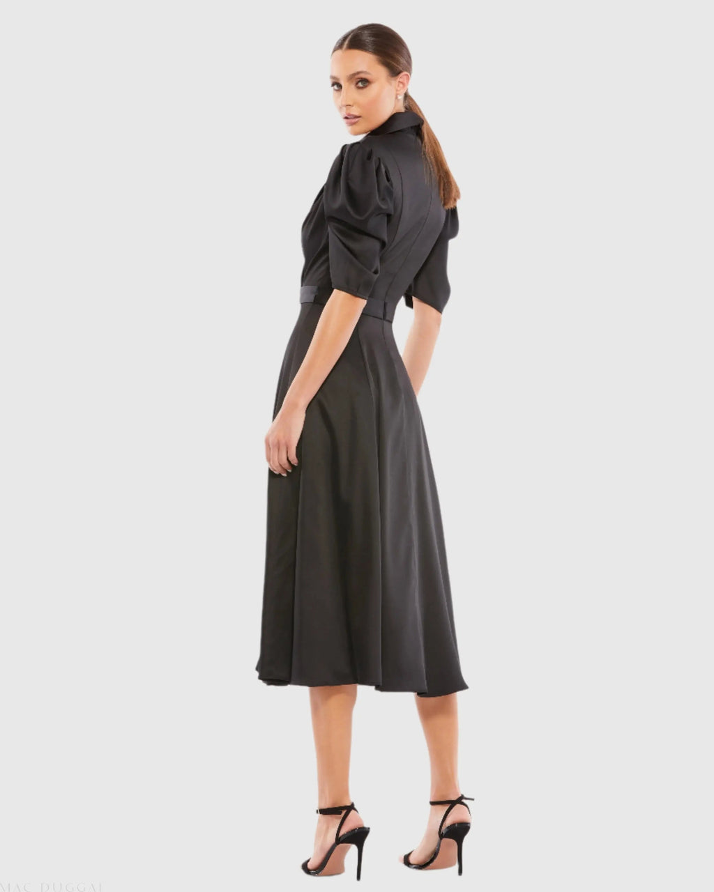 Women's Black Dress Satin - 26628 Black