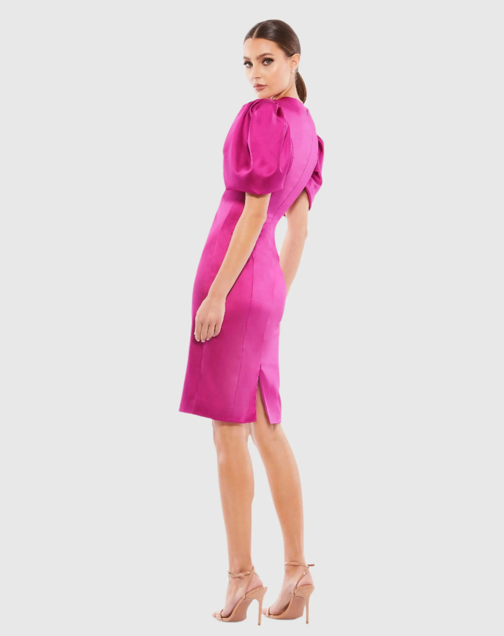 Women's Pink Mini Dress Satin