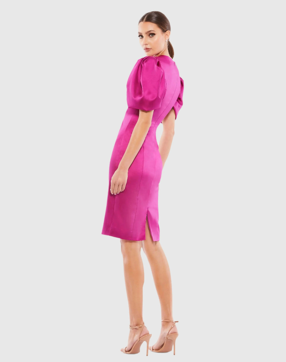 Women's Pink Mini Dress Satin