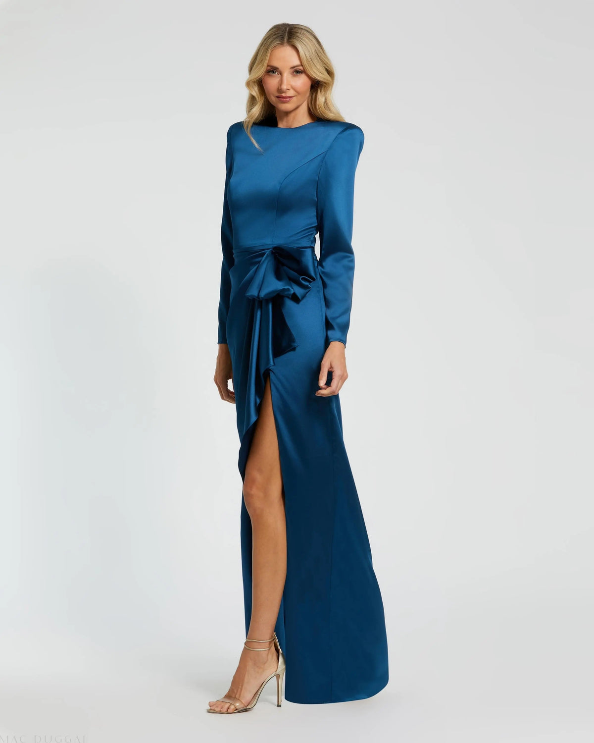 Women's Blue Dress Satin - 26676 Oceanblue