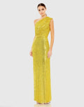 Women's Yellow Dress Sequin Ruched