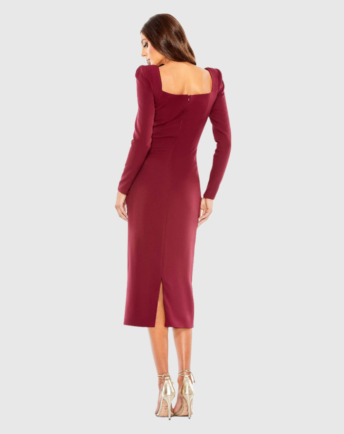 Women's Red Midi Dress - Red