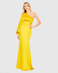 Women's Dress One Shoulder - Trumpet Gown - Sleeve Trumpet Gown