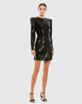 Women's Black Mini Dress Sequin - 26724