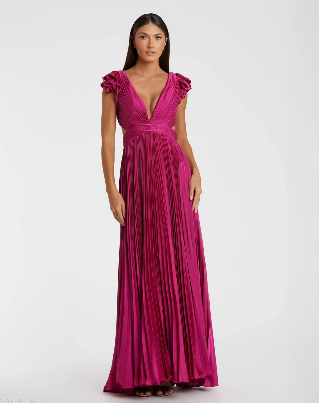 Women's Dress Lace - Satin Ruffle