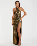 Women's Gold Dress Halter