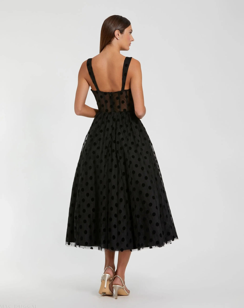 Women's Black Midi Dress - 27539