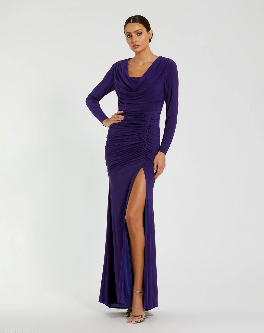 Women's Purple Dress - Purple Ruched