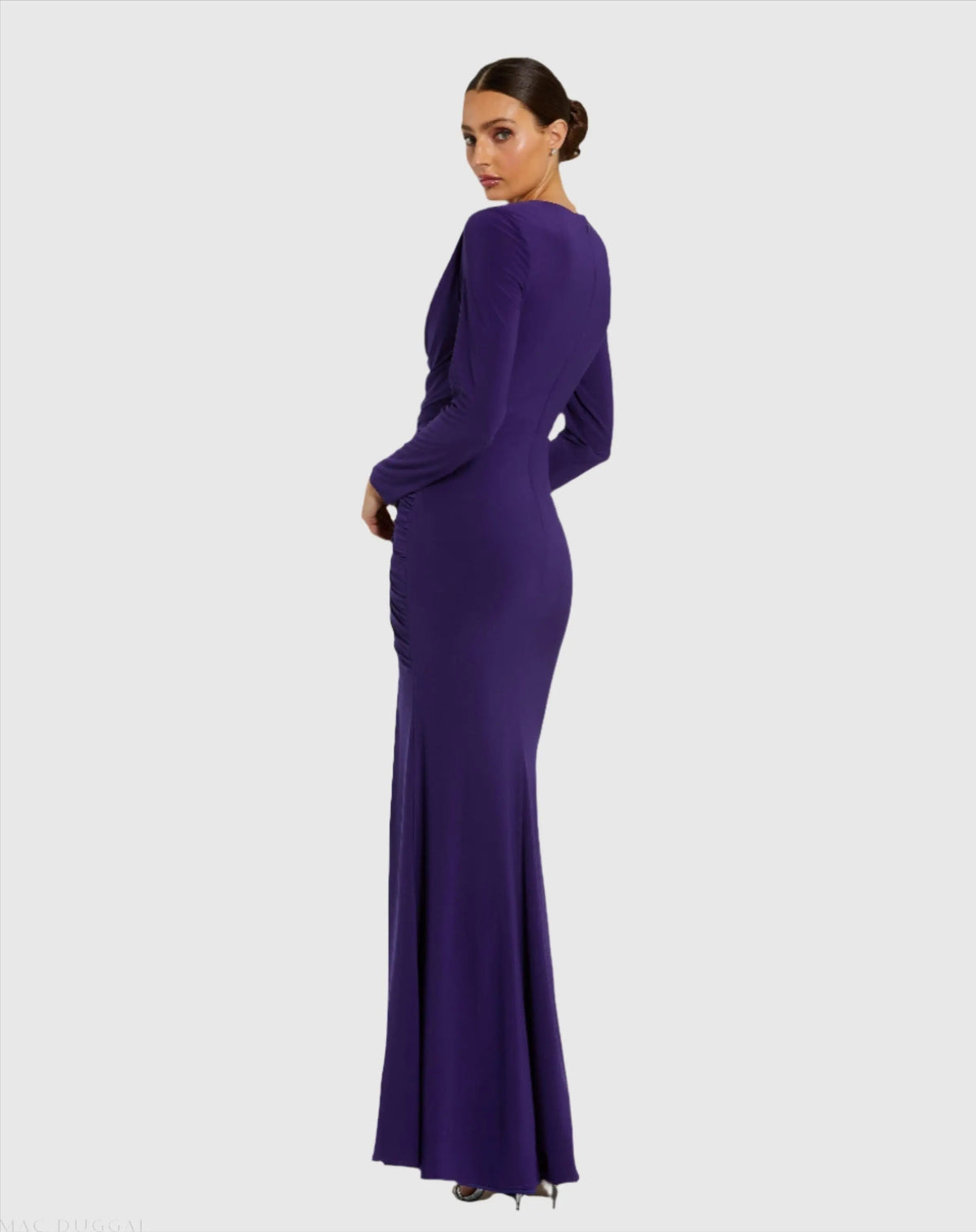Women's Purple Dress - Purple Ruched