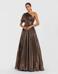 Women's Brown Dress One Shoulder