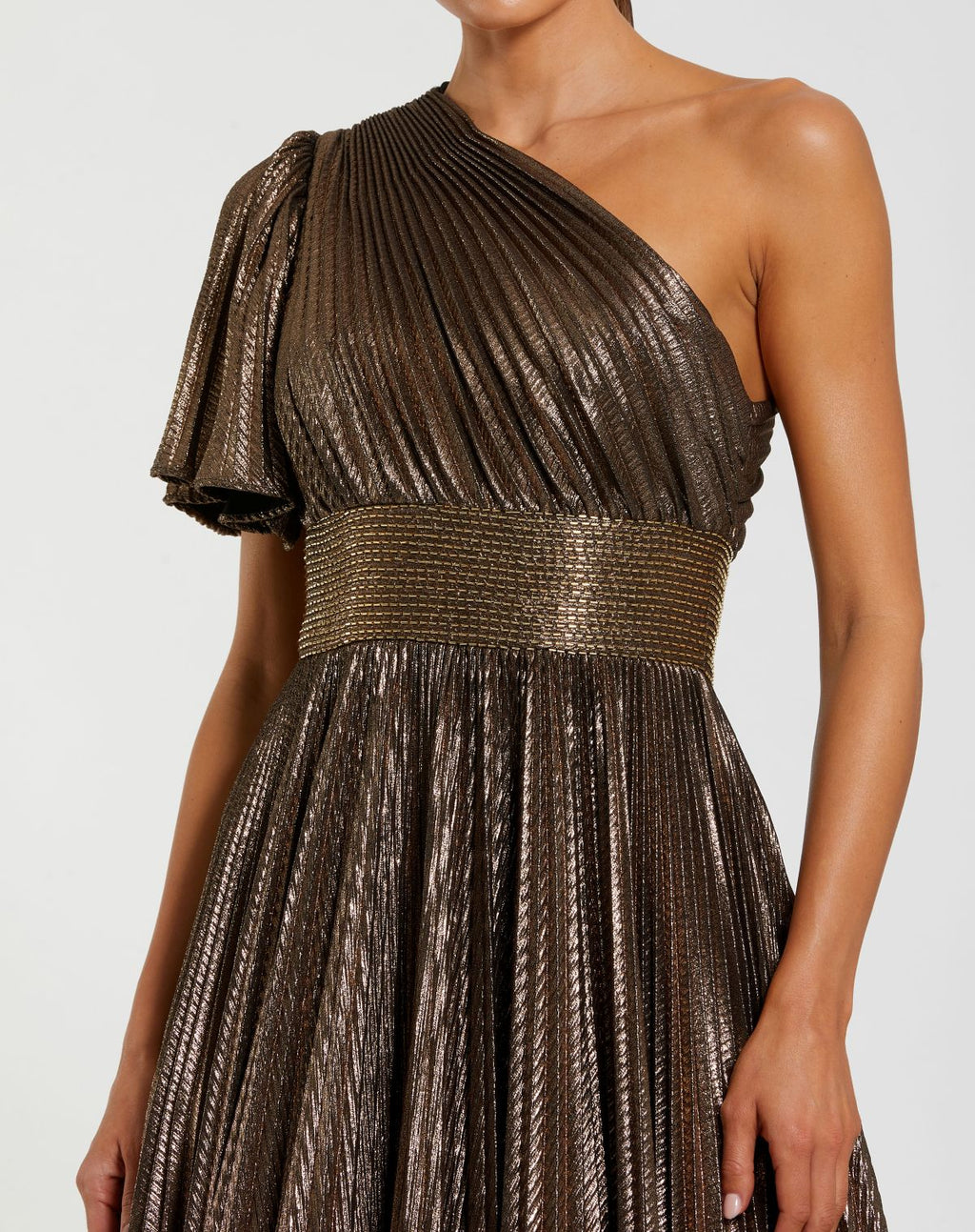 Women's Brown Dress One Shoulder
