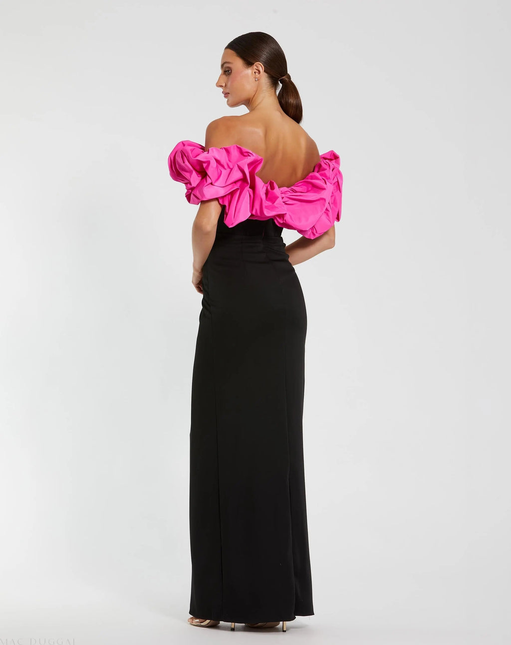 Women's Black Dress - Black Ruffle