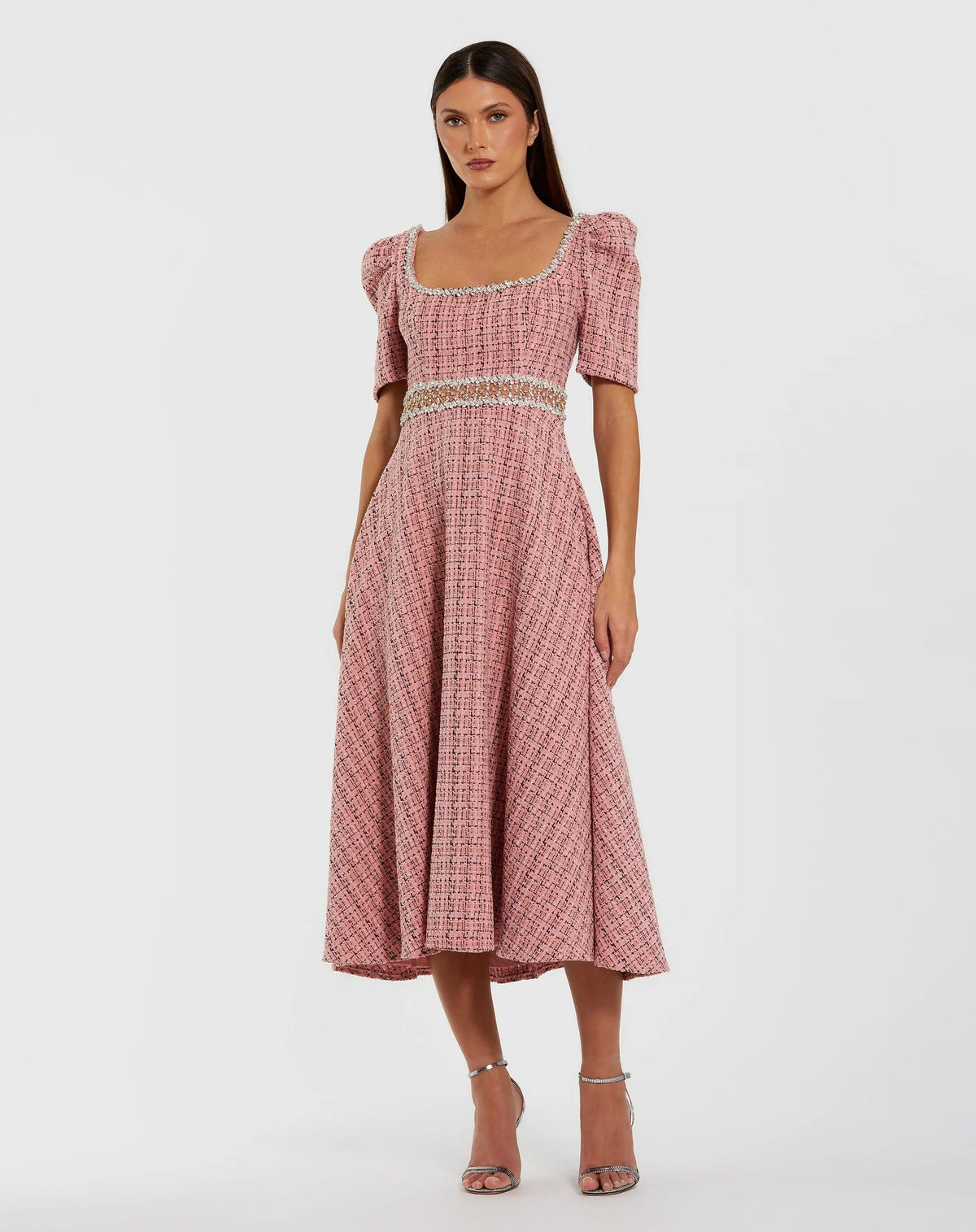 Women's Pink Midi Dress - Pink