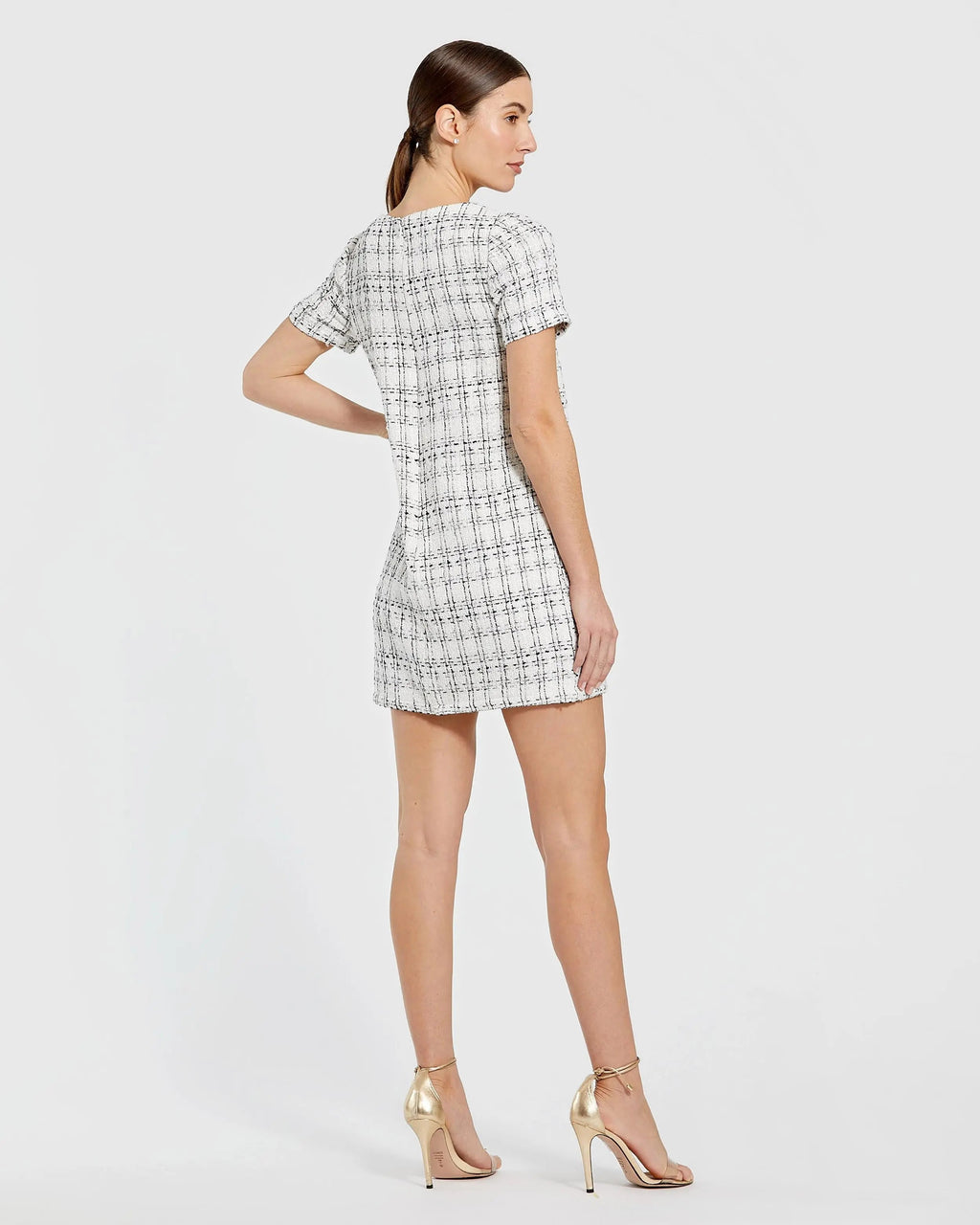 Women's White Mini Dress - 27796