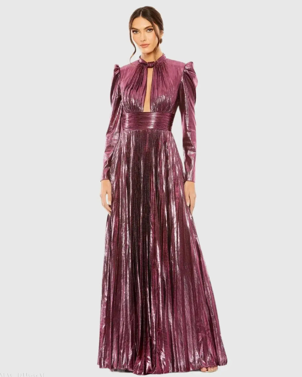 Women's Dress - Cutout Pleated