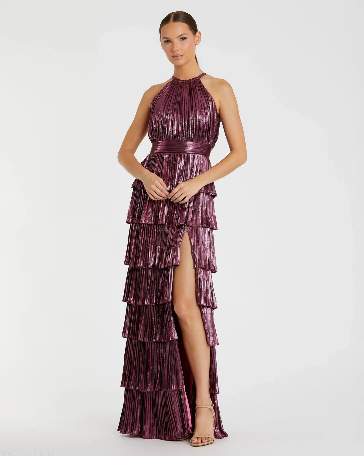 Women's Dress - Ruffle Halter