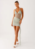 Tate Mesh Mini Dress - Sage