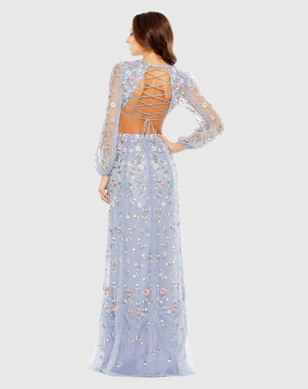 Women's Purple Dress - Purple Lace Floral