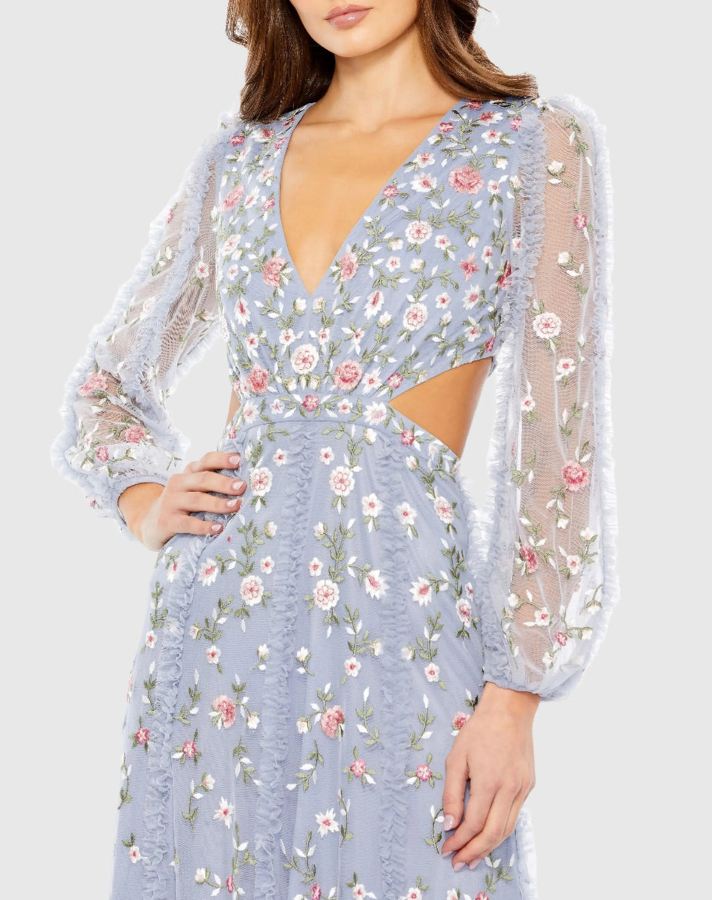 Women's Purple Dress - Purple Lace Floral