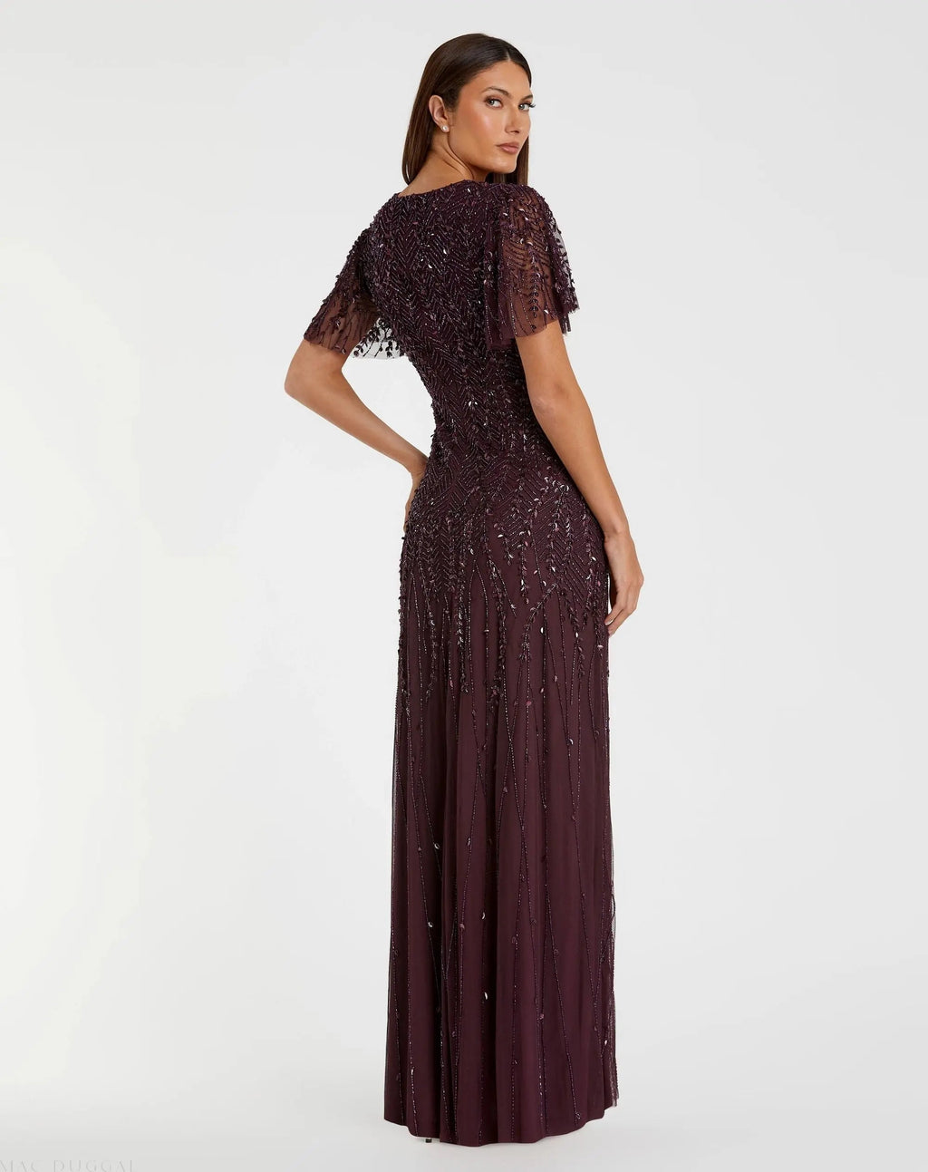 Women's Purple Dress - Purple Sequin Mesh