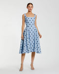 Women's Blue Midi Dress - 37053