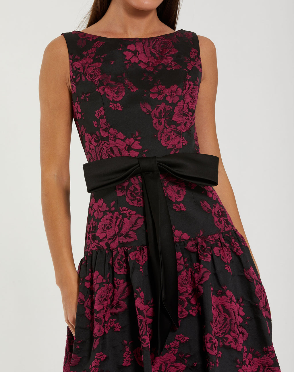 Women's Black Midi Dress Satin