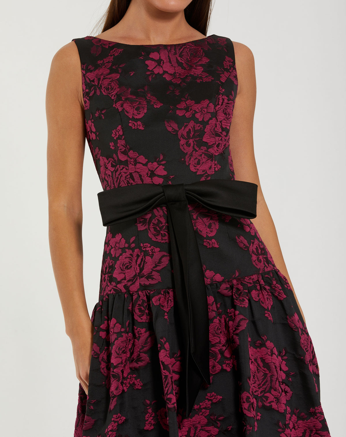 Women's Black Midi Dress Satin