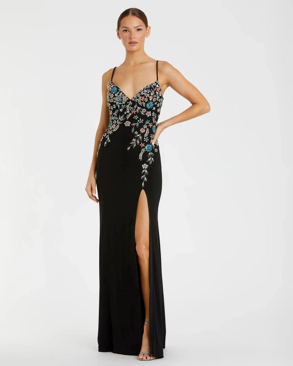Women's Black Dress Floral - Black