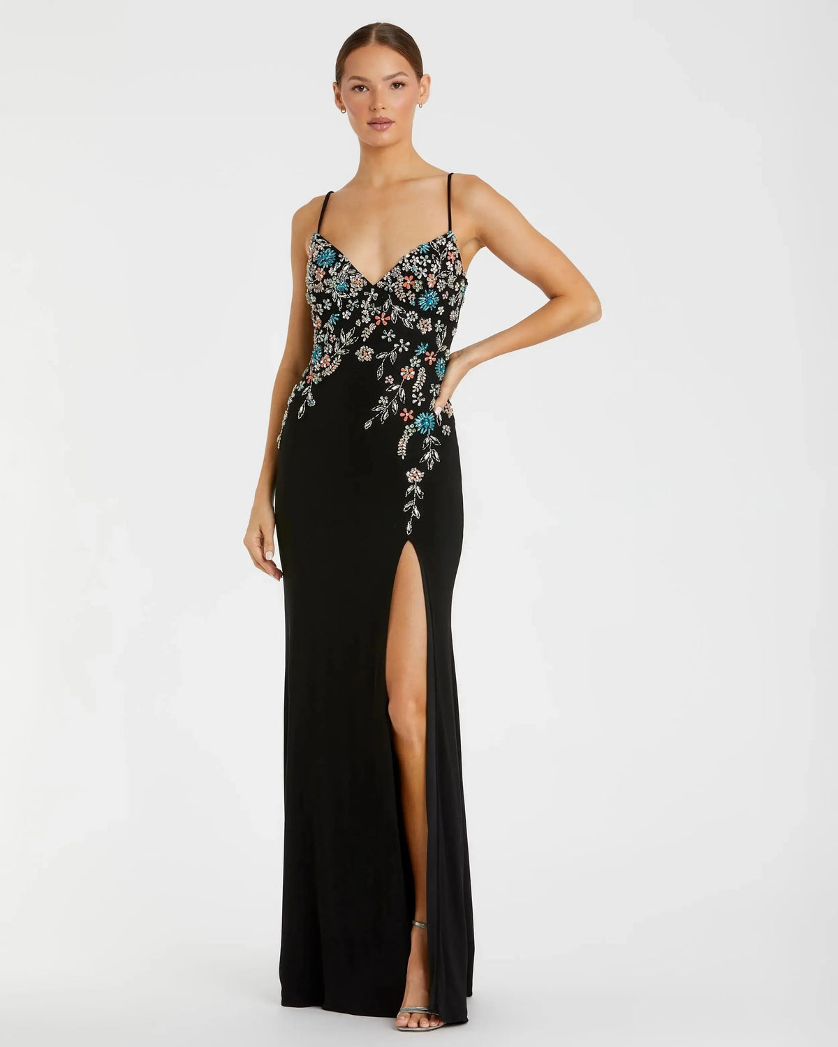 Women's Black Dress Floral - Black