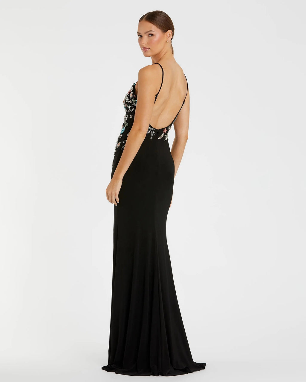 Women's Black Dress Floral - Black
