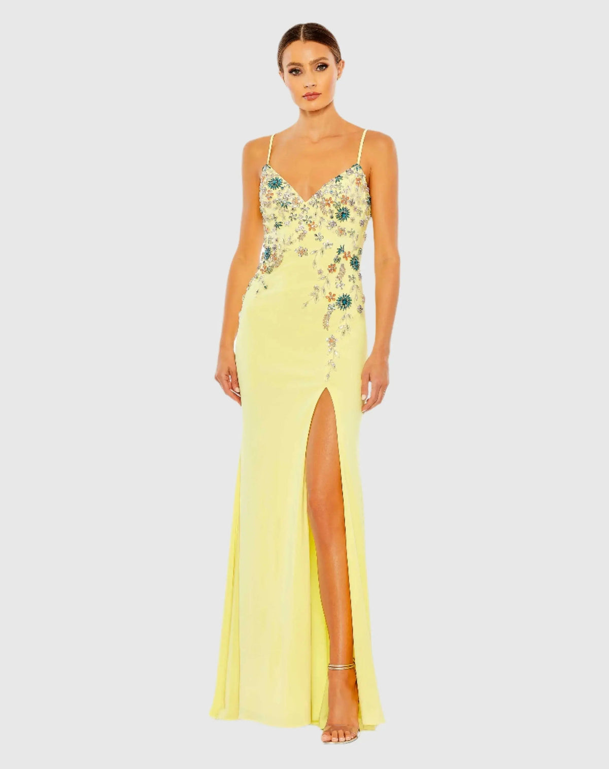 Women's Yellow Dress Floral - Yellow