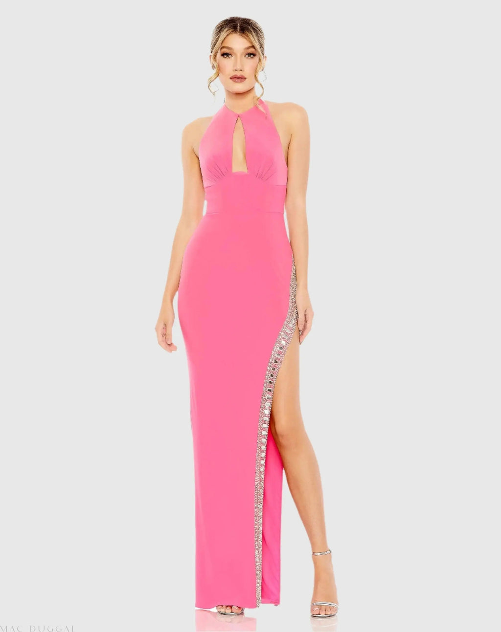 Women's Pink Dress Halter - Pink