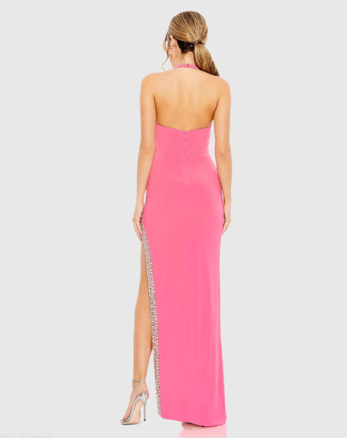 Women's Pink Dress Halter - Pink